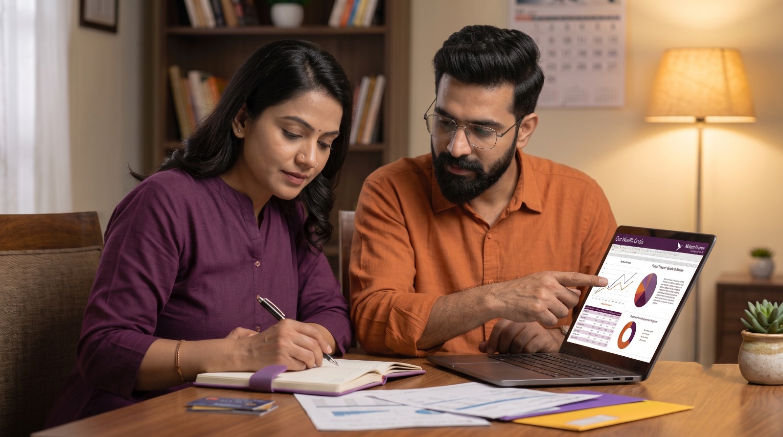 A couple planning their path to Financial Independence and early retirement